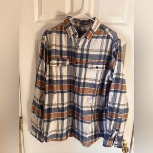 George Checkered Shirt in Navy and Mustard